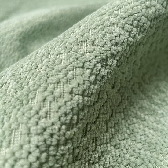 Kingcason Polyester Soft Home Deco Home Textile Polyester Upholstery Wholesale Chenille Sofa Boucle Half Fleece Fabric