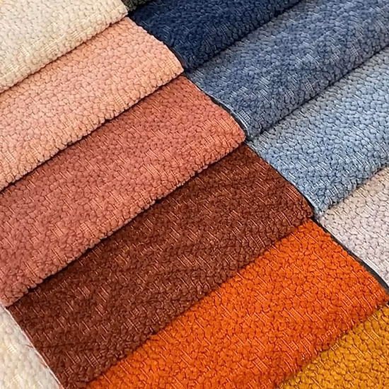 Kingcason Polyester Soft Home Deco Home Textile Polyester Upholstery Wholesale Chenille Sofa Boucle Half Fleece Fabric