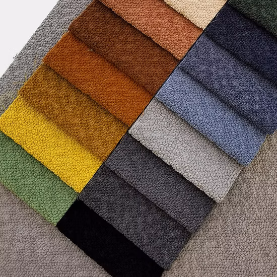 Kingcason poliéster suave decoración del hogar textil para el hogar tapicería de poliéster venta al por mayor sofá de chenilla Boucle medio tejido polar
