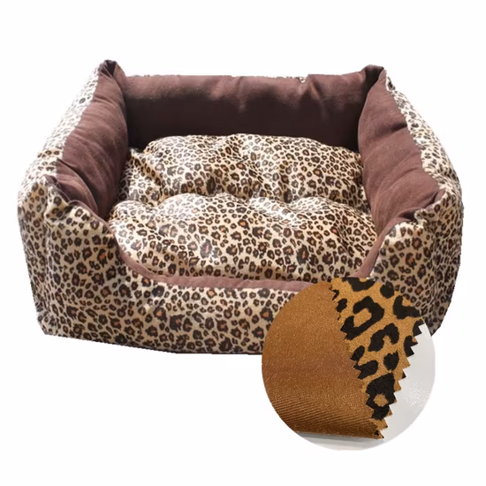 El leopardo de la tela del vestido del sofá y de las mujeres imprimió la tela del ante 100%poliester