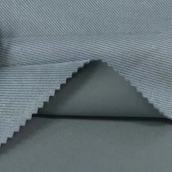 China Suppler Stretch tejido 92% poliéster 8% spandex capa de aire tela de gamuza bronceadora para ropa casual falda de moda sofá